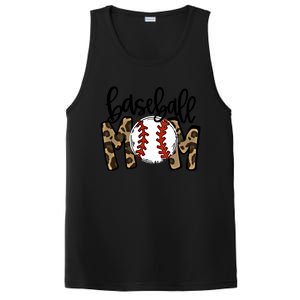 Leopard Baseball Mom Game Day Baseball Season Mothers Day Great Gift PosiCharge Competitor Tank