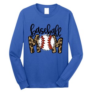 Leopard Baseball Mom Game Day Baseball Season Mothers Day Great Gift Long Sleeve Shirt