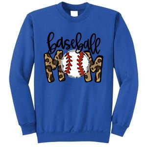 Leopard Baseball Mom Game Day Baseball Season Mothers Day Great Gift Sweatshirt