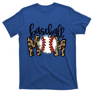 Leopard Baseball Mom Game Day Baseball Season Mothers Day Great Gift T-Shirt