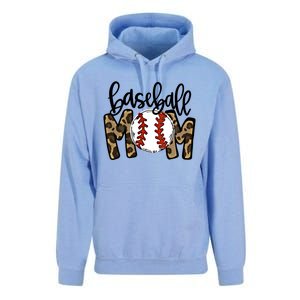 Leopard Baseball Mom Game Day Baseball Season Mothers Day Great Gift Unisex Surf Hoodie