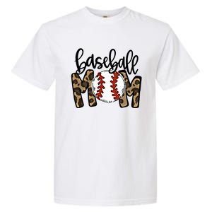 Leopard Baseball Mom Game Day Baseball Season Mothers Day Great Gift Garment-Dyed Heavyweight T-Shirt