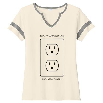 Light Bulb Meme Ladies Halftime Notch Neck Tee