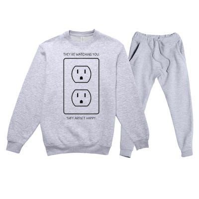 Light Bulb Meme Premium Crewneck Sweatsuit Set