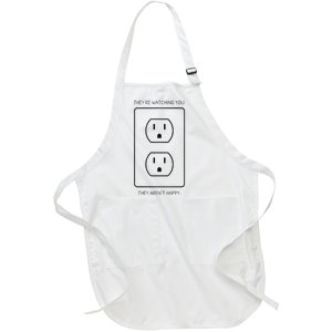 Light Bulb Meme Full-Length Apron With Pockets