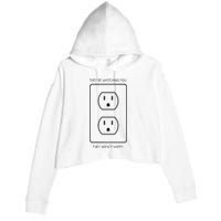 Light Bulb Meme Crop Fleece Hoodie