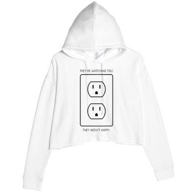 Light Bulb Meme Crop Fleece Hoodie