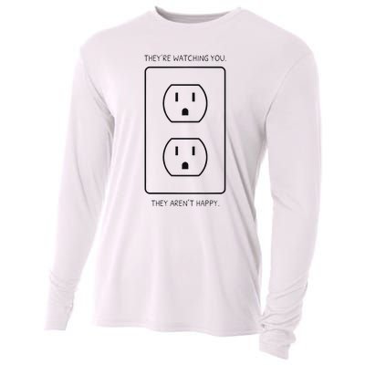 Light Bulb Meme Cooling Performance Long Sleeve Crew