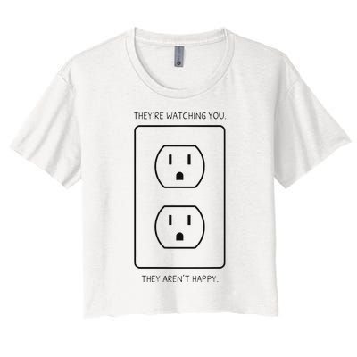 Light Bulb Meme Women's Crop Top Tee