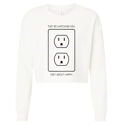 Light Bulb Meme Cropped Pullover Crew