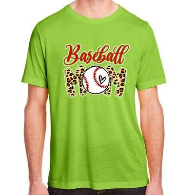 Leopard Baseball Mom Life Game Day Mama Mothers Day Gift Adult ChromaSoft Performance T-Shirt