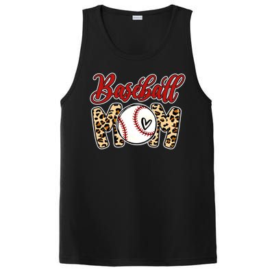 Leopard Baseball Mom Life Game Day Mama Mothers Day Gift PosiCharge Competitor Tank