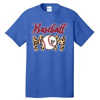 Leopard Baseball Mom Life Game Day Mama Mothers Day Gift Tall T-Shirt