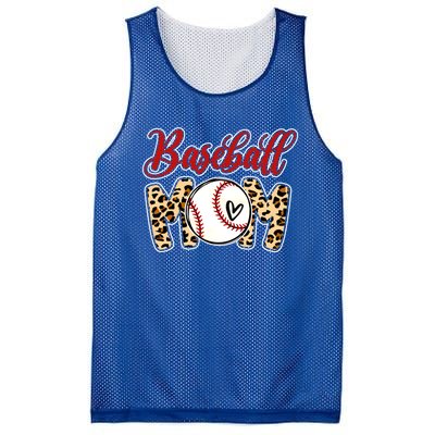 Leopard Baseball Mom Life Game Day Mama Mothers Day Gift Mesh Reversible Basketball Jersey Tank