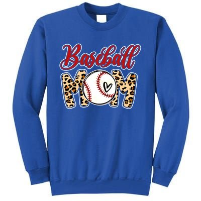 Leopard Baseball Mom Life Game Day Mama Mothers Day Gift Tall Sweatshirt