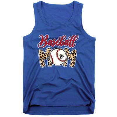 Leopard Baseball Mom Life Game Day Mama Mothers Day Gift Tank Top