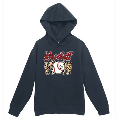 Leopard Baseball Mom Life Game Day Mama Mothers Day Gift Urban Pullover Hoodie