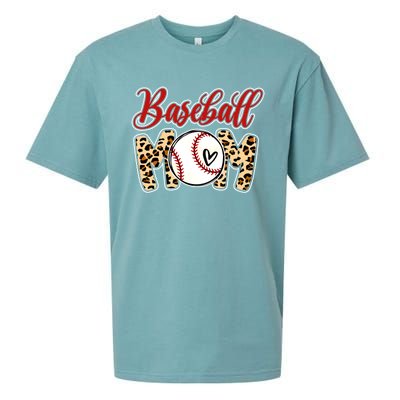 Leopard Baseball Mom Life Game Day Mama Mothers Day Gift Sueded Cloud Jersey T-Shirt