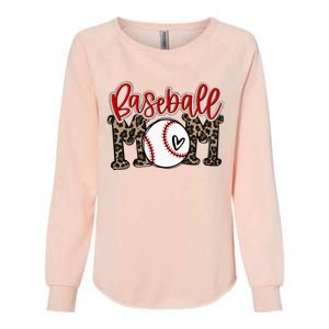 Leopard Baseball Mom Game Day Vibes T Ball Mom Mothers Day Womens California Wash Sweatshirt