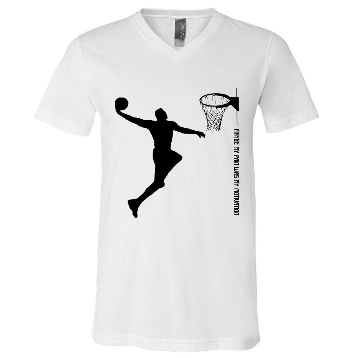 Maybe My Pain Was My Motivation Basketball Quote Lebron V-Neck T-Shirt