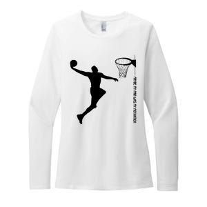 Maybe My Pain Was My Motivation Basketball Quote Lebron Womens CVC Long Sleeve Shirt