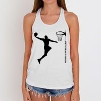 Maybe My Pain Was My Motivation Basketball Quote Lebron Women's Knotted Racerback Tank