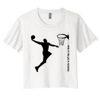 Maybe My Pain Was My Motivation Basketball Quote Lebron Women's Crop Top Tee