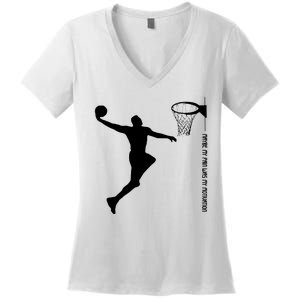 Maybe My Pain Was My Motivation Basketball Quote Lebron Women's V-Neck T-Shirt