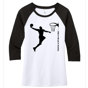 Maybe My Pain Was My Motivation Basketball Quote Lebron Women's Tri-Blend 3/4-Sleeve Raglan Shirt