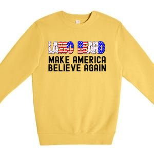 Lasso Beard Make America Believe Again Premium Crewneck Sweatshirt