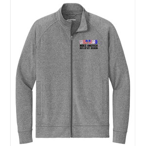 Lasso Beard Make America Believe Again Stretch Full-Zip Cadet Jacket