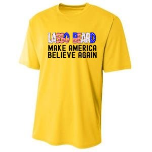 Lasso Beard Make America Believe Again Performance Sprint T-Shirt