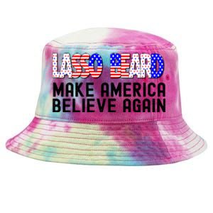 Lasso Beard Make America Believe Again Tie-Dyed Bucket Hat