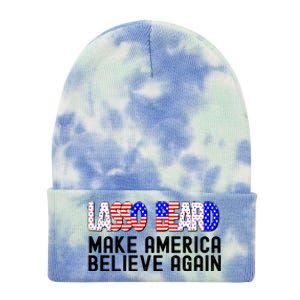 Lasso Beard Make America Believe Again Tie Dye 12in Knit Beanie