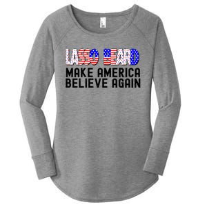 Lasso Beard Make America Believe Again Women's Perfect Tri Tunic Long Sleeve Shirt