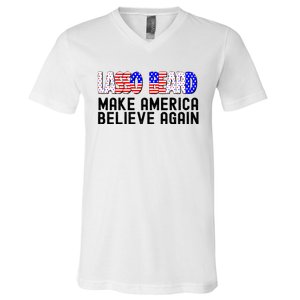 Lasso Beard Make America Believe Again V-Neck T-Shirt