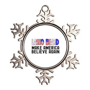 Lasso Beard Make America Believe Again Metallic Star Ornament