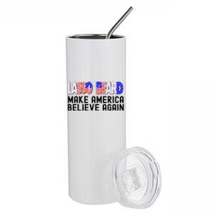 Lasso Beard Make America Believe Again Stainless Steel Tumbler