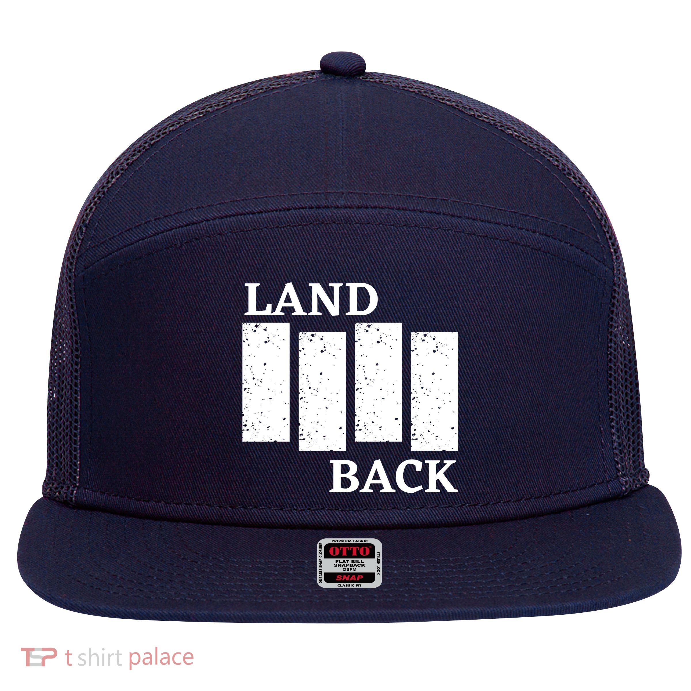 Land Back Movement, Native American LandBack 7 Panel Mesh Trucker Snapback Hat