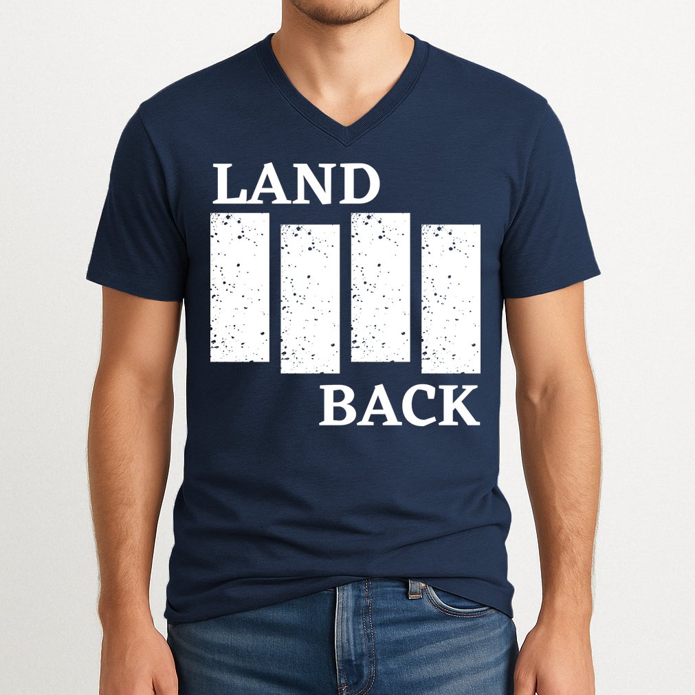 Land Back Movement, Native American LandBack V-Neck T-Shirt