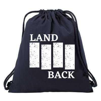 Land Back Movement, Native American LandBack Drawstring Bag