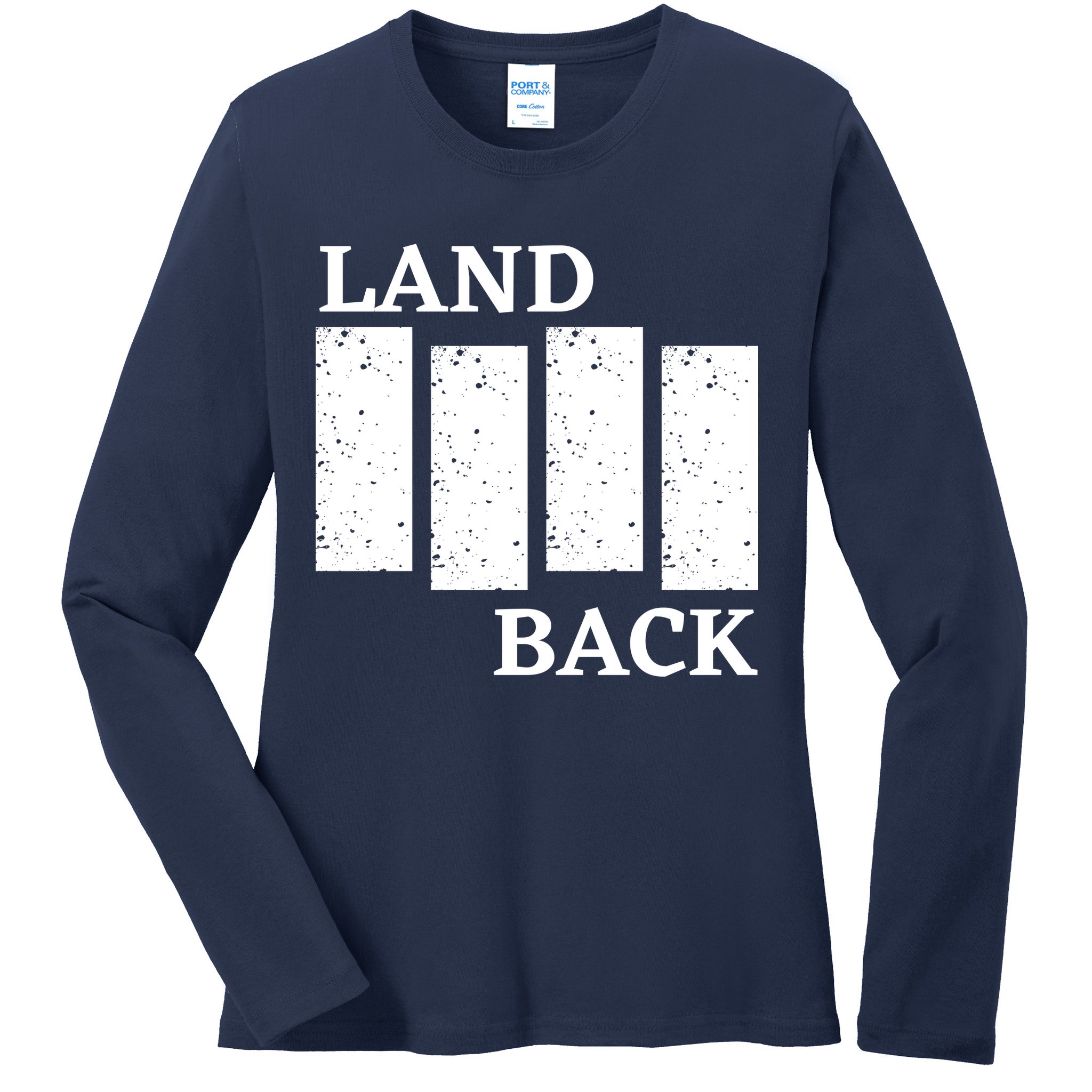 Land Back Movement, Native American LandBack Ladies Long Sleeve Shirt
