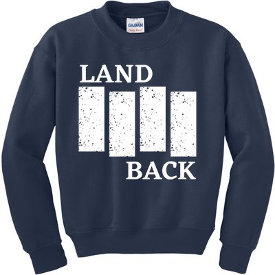 Land Back Movement, Native American LandBack Kids Sweatshirt