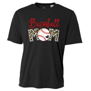 Leopard Baseball Mom Sports gift mother's day Cooling Performance Crew T-Shirt