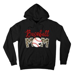 Leopard Baseball Mom Sports gift mother's day Hoodie