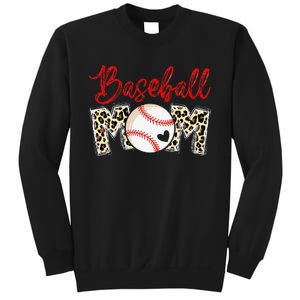 Leopard Baseball Mom Sports gift mother's day Sweatshirt