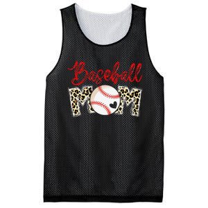 Leopard Baseball Mom Sports gift mother's day Mesh Reversible Basketball Jersey Tank