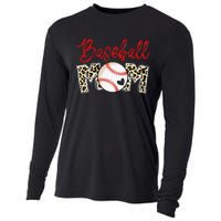 Leopard Baseball Mom Sports gift mother's day Cooling Performance Long Sleeve Crew