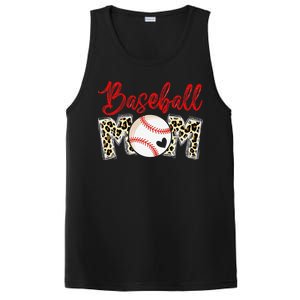 Leopard Baseball Mom Sports gift mother's day PosiCharge Competitor Tank