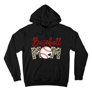 Leopard Baseball Mom Sports gift mother's day Tall Hoodie